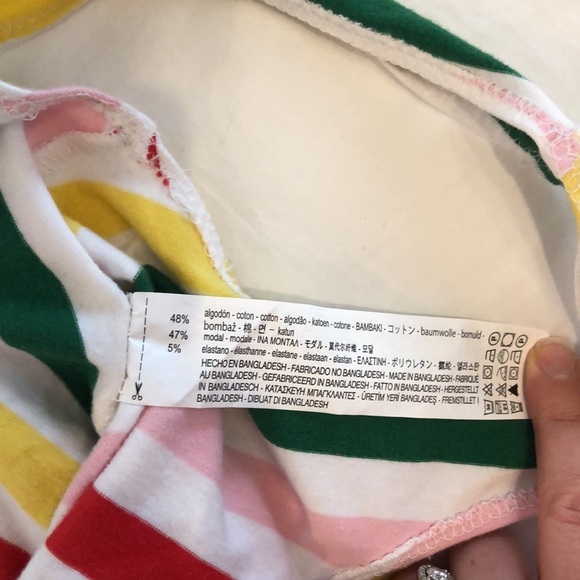 Bershka multicolour stripe sleeveless bodysuit. Size XS. NWT. - Picture 8 of 9